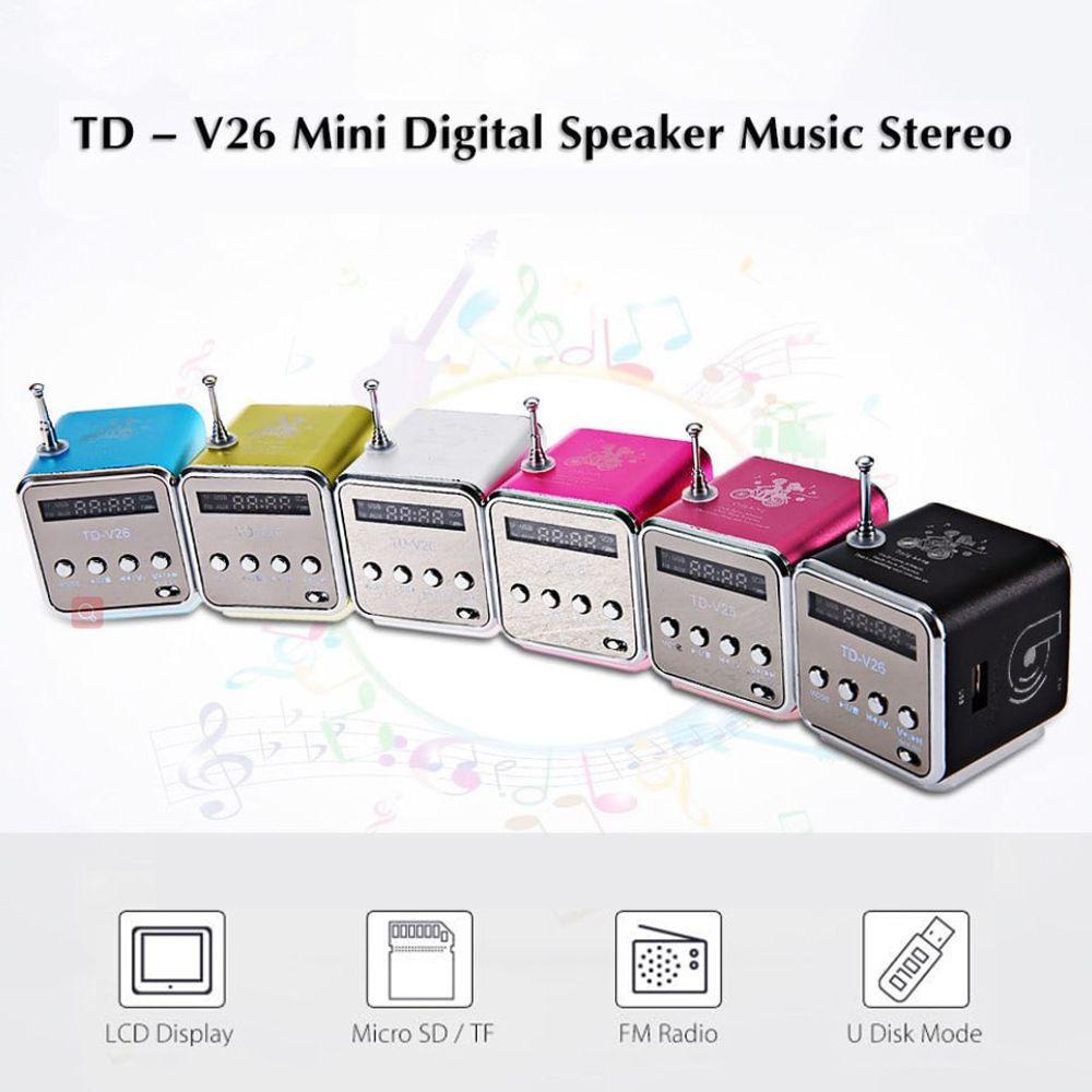 Máy Nghe Nhạc Mp3 AUGUSTINA FM Radio TD-V26 Màn Hình LCD Đa Năng Kèm Sạc USB Chuyên Dụng Cho Máy Tính