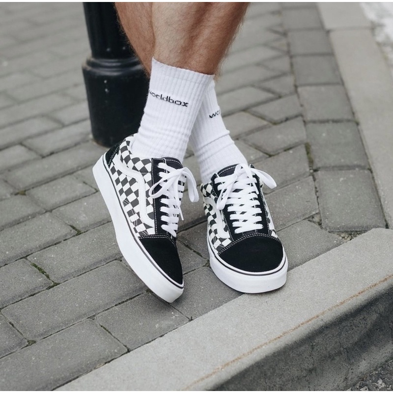 [CHÍNH HÃNG] Giày vans caro trắng đen sale 55%