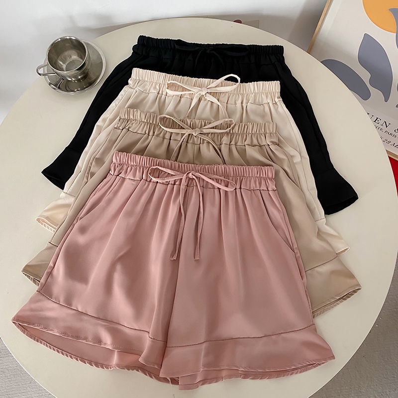 Quần Short Lưng Cao Ống Rộng Thời Trang Mùa Hè Cho Nữ