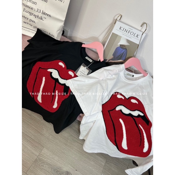 Áo phông - áo thun xù thêu bông - MÚP BIGSIZE 60-100KG