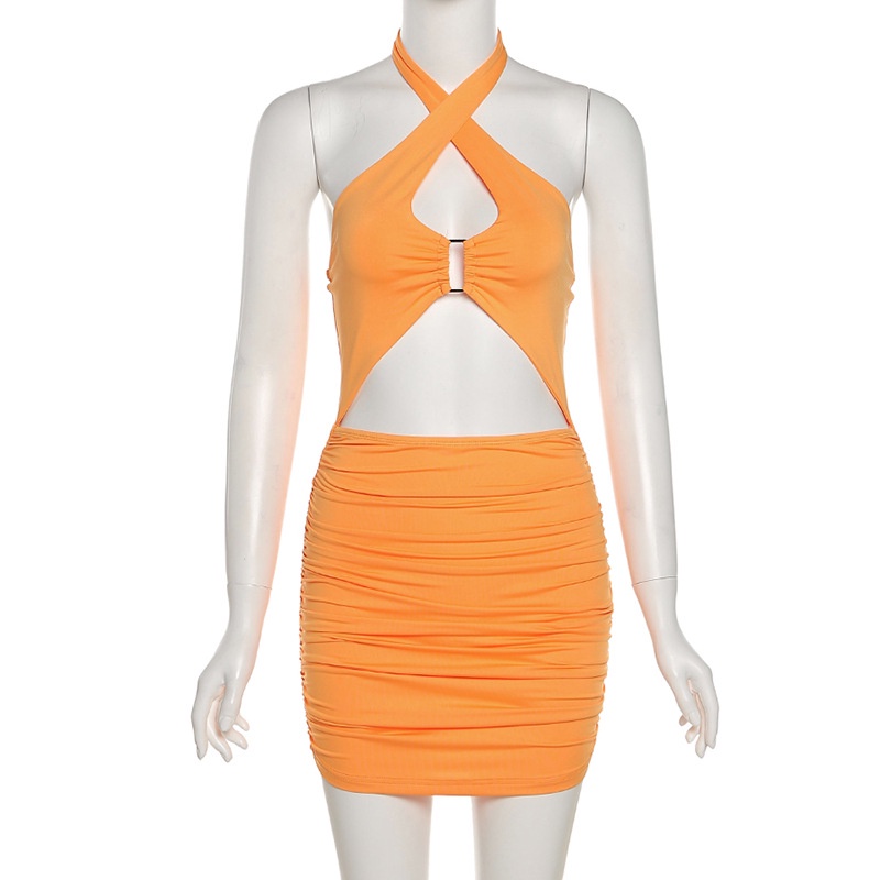 DUNEA Váy body Cổ Yếm Hở Lưng Quyến Rũ