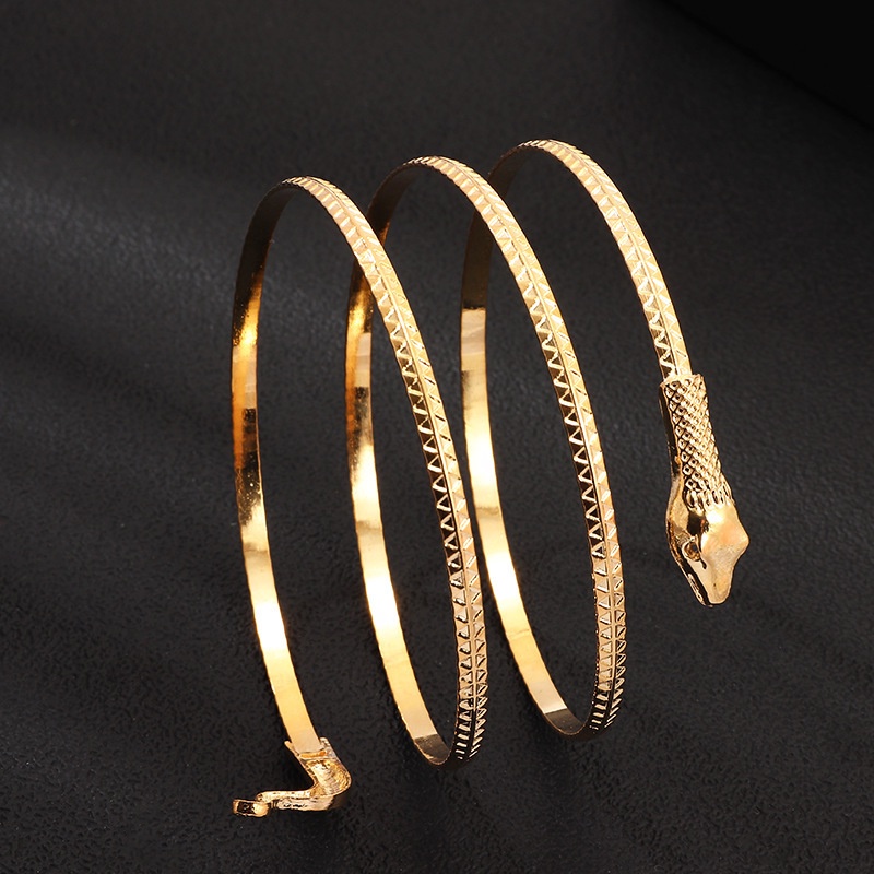 1 SET Vòng Tay Hợp Kim Hình Rắn Cá Tính Phong Cách punk