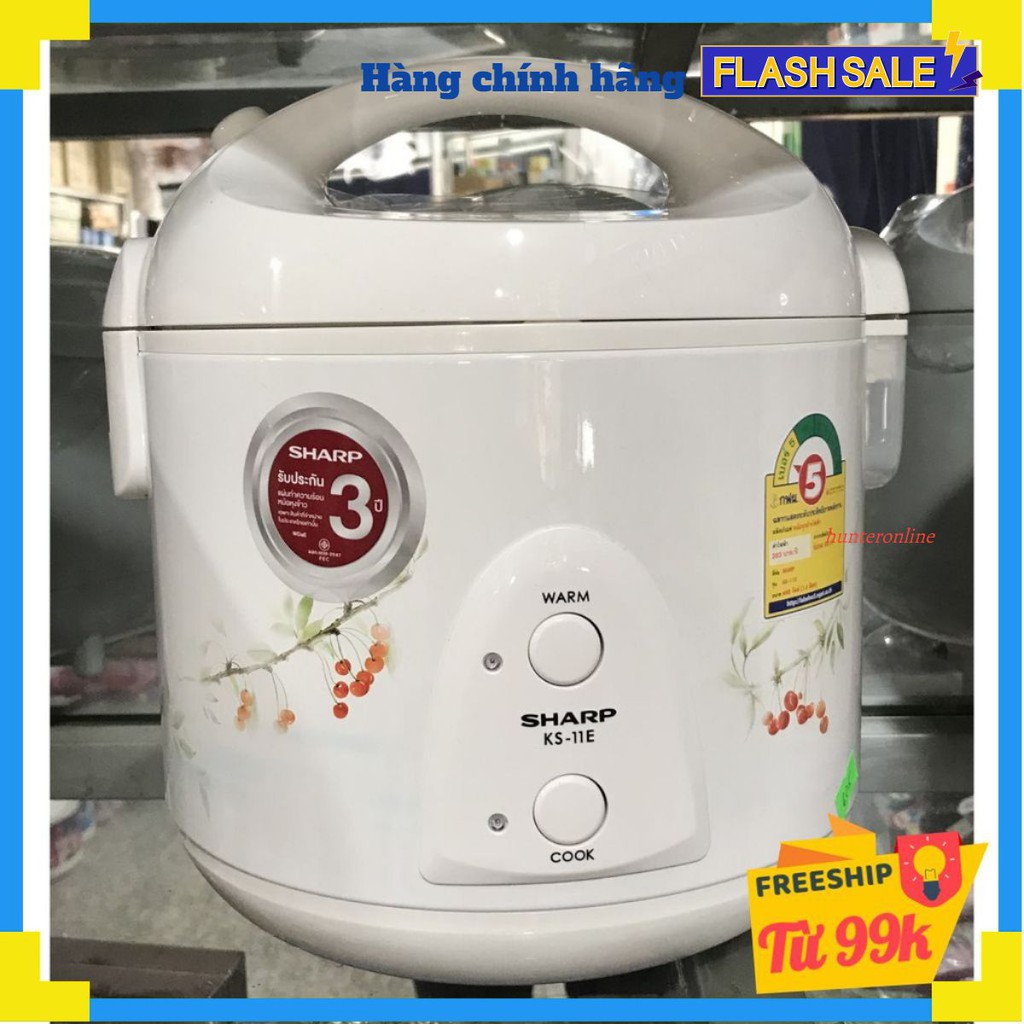 Nồi cơm điện Sharp KS-11E 1L Thái Lan - bảo hành chính hãng 12 tháng | BigBuy360 - bigbuy360.vn