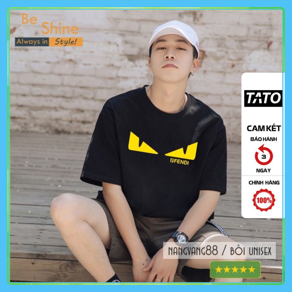Áo Thun Unisex Form Rộng Mắt Cáo Cực Ngầu DCV In Nhũ Vàng Độc Đáo - Áo Phông Tay Lỡ Cotton Cổ Tròn - Beshine Clothing