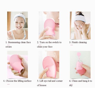 Máy massage rửa mặt đầu silicon mềm xóa mụn đầu đen Pritech