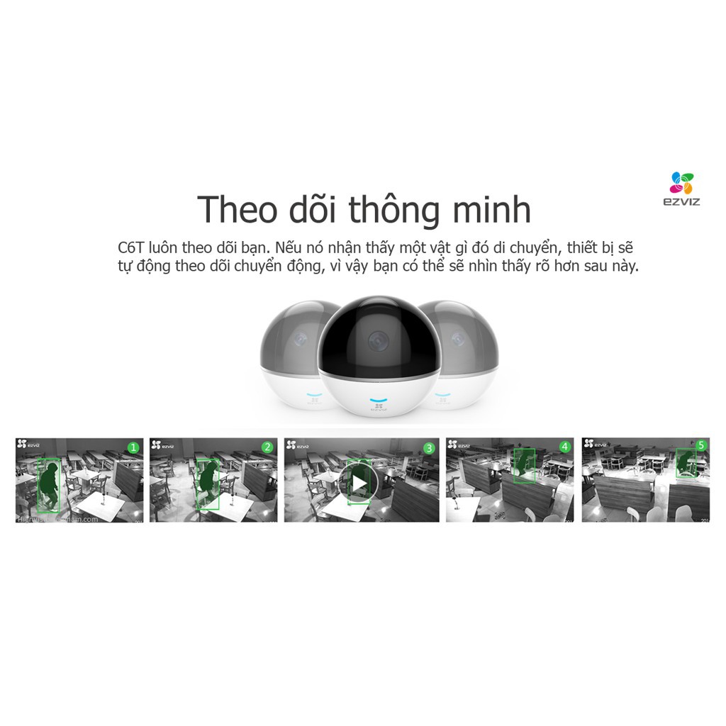 Camera Ezviz C6T CS-CV248 - Quay quét đa năng 2MPx - theo dõi chuyển động thông minh