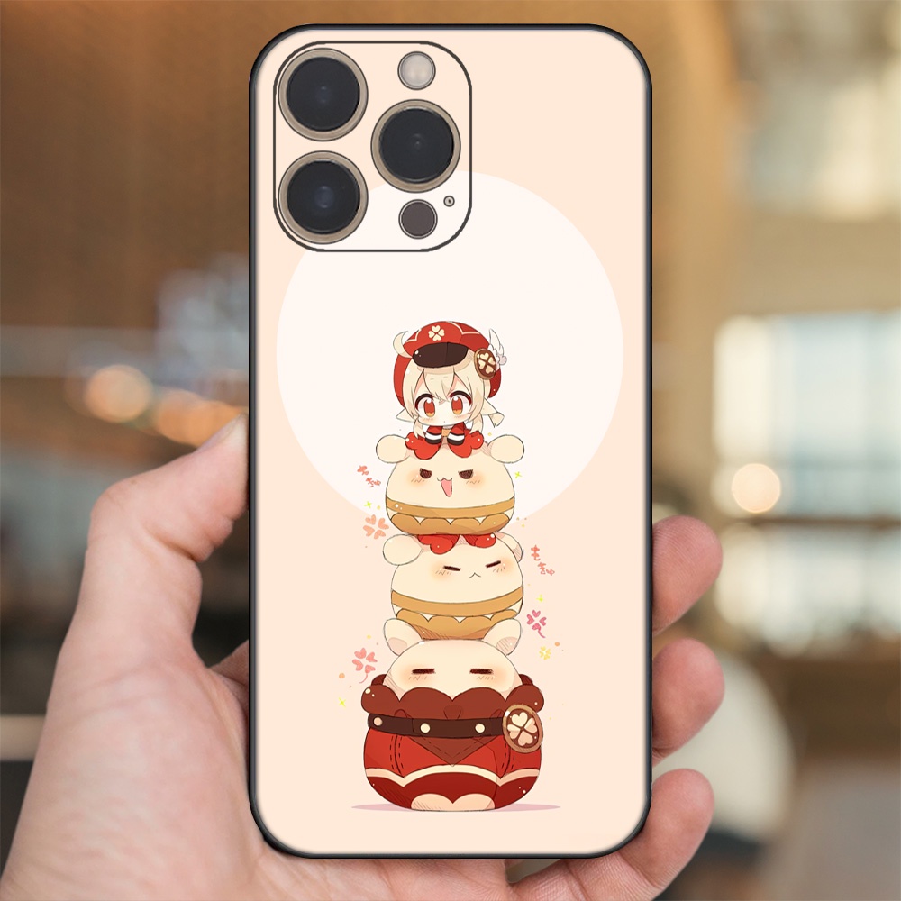 Ốp lưng iPhone 13 Pro dẻo đen cạnh vuông in hình Klee Genshin Impact