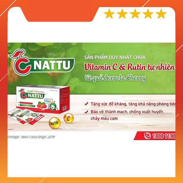 C Nattu Kid (Chính hãng)- Bổ sung Vitamin C và rutin giúp bền vững thành mạch, giảm chảy máu cam, tăng sức đề kháng