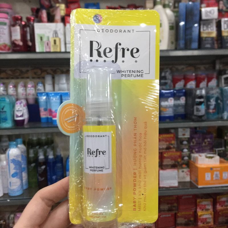 Xịt khử Mùi Hương Nước Hoa  Refre 30ml(đủ mùi)