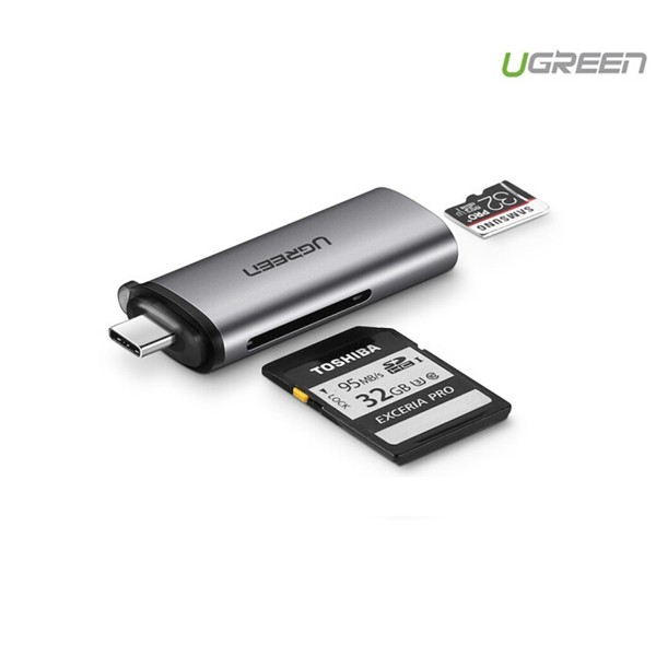 Đầu đọc thẻ nhớ SD/TF chuẩn USB Type C Ugreen 50704