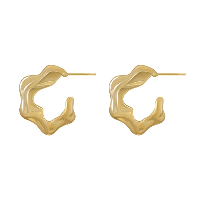 Đôi Khuyên Tai Hình Chữ C Phong Cách Hàn Quốc Cổ Điển Dành Cho Nữ