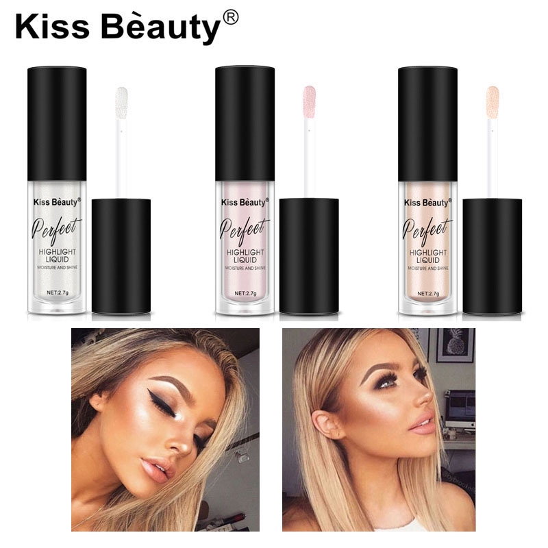 [Hàng mới về] Kem bắt sáng / tạo khối dạng lỏng Kiss Beauty làm sáng da che khuyết điểm hiệu quả