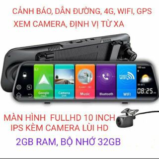 Camera hành trình Android Q18 kẹp gương 10 icnh