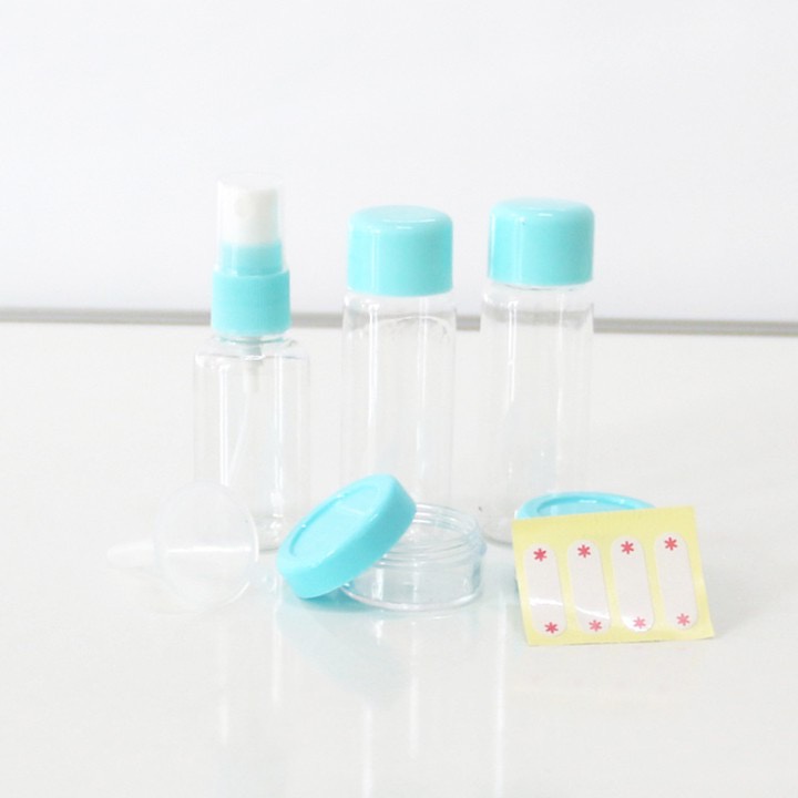 Set 5 món chiết mỹ phẩm tiện lợi, bộ chiết mỹ phẩm mini 5 món, combo 5 chai đựng mỹ phẩm dầu gội sữa tắm đi du lịch