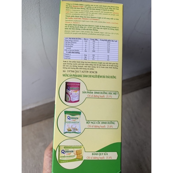 Bánh Bông Lan Quasure Light Hương Cốm 126g