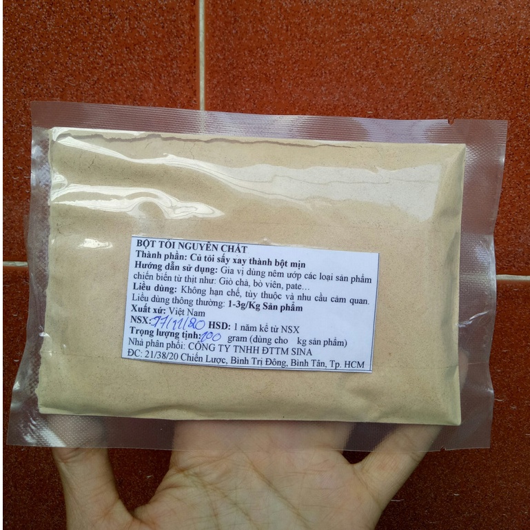 Bột tỏi xay mịn nguyên chất dùng chế biến thực phẩm, nấu ăn