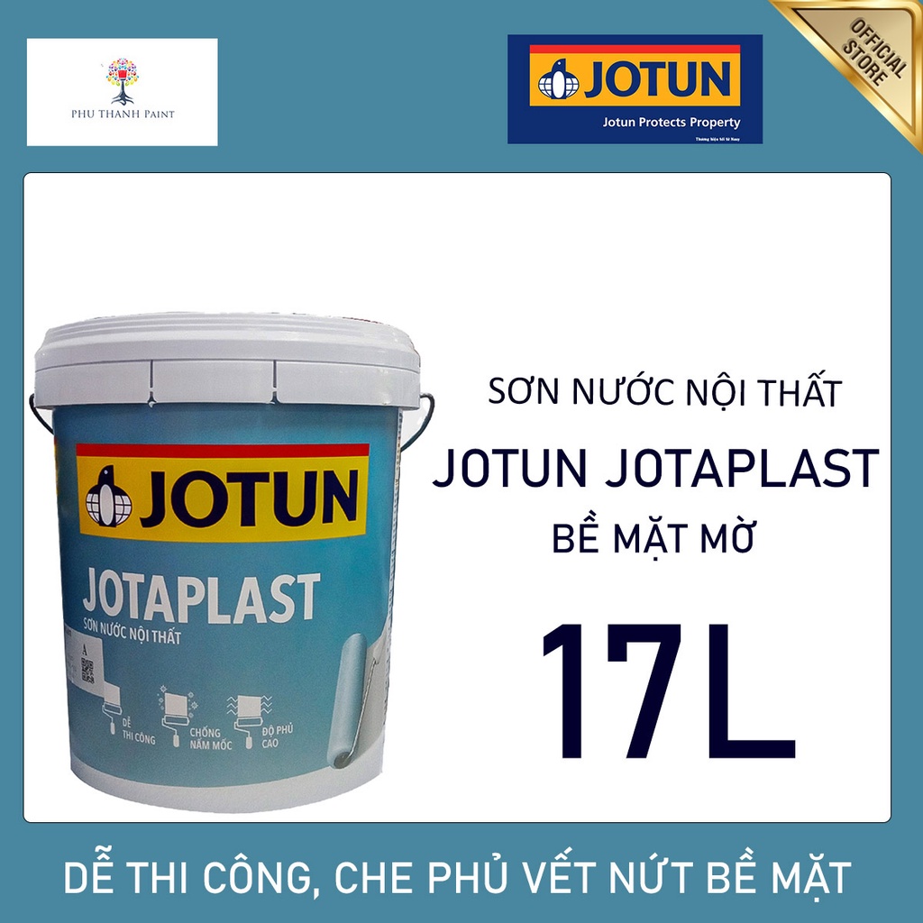 Sơn nước nội thất - Trung cấp - Jotun Jotaplast - Bề mặt mờ - 17L