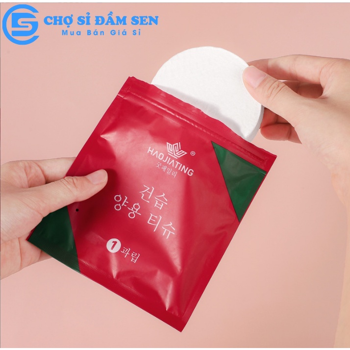 Khăn tắm Nén Du Lịch cotton 70*100cm dùng 1 lần Khăn Đa Năng Tự Nhiên Thấm Nước Tốt G385-KhanTamNen-Do