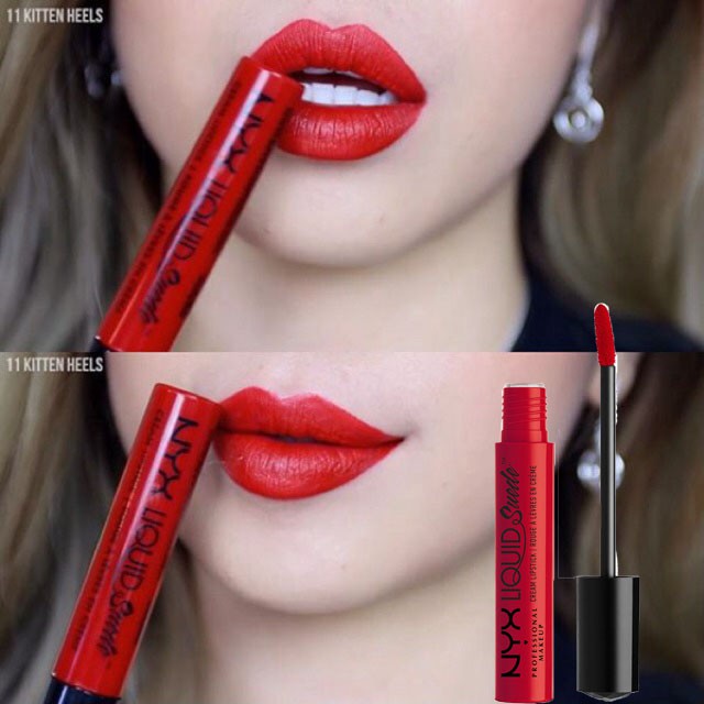 Son kem lì chính hãng NYX Liquid Suede Cream Lipstick LSCL11 Kitten Heels - màu đỏ tươi