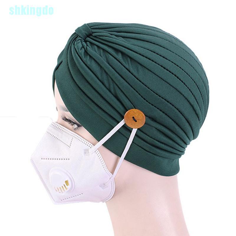 Mũ Turban Có Nút Cài Bảo Vệ Tai Cho Người Lớn Mới