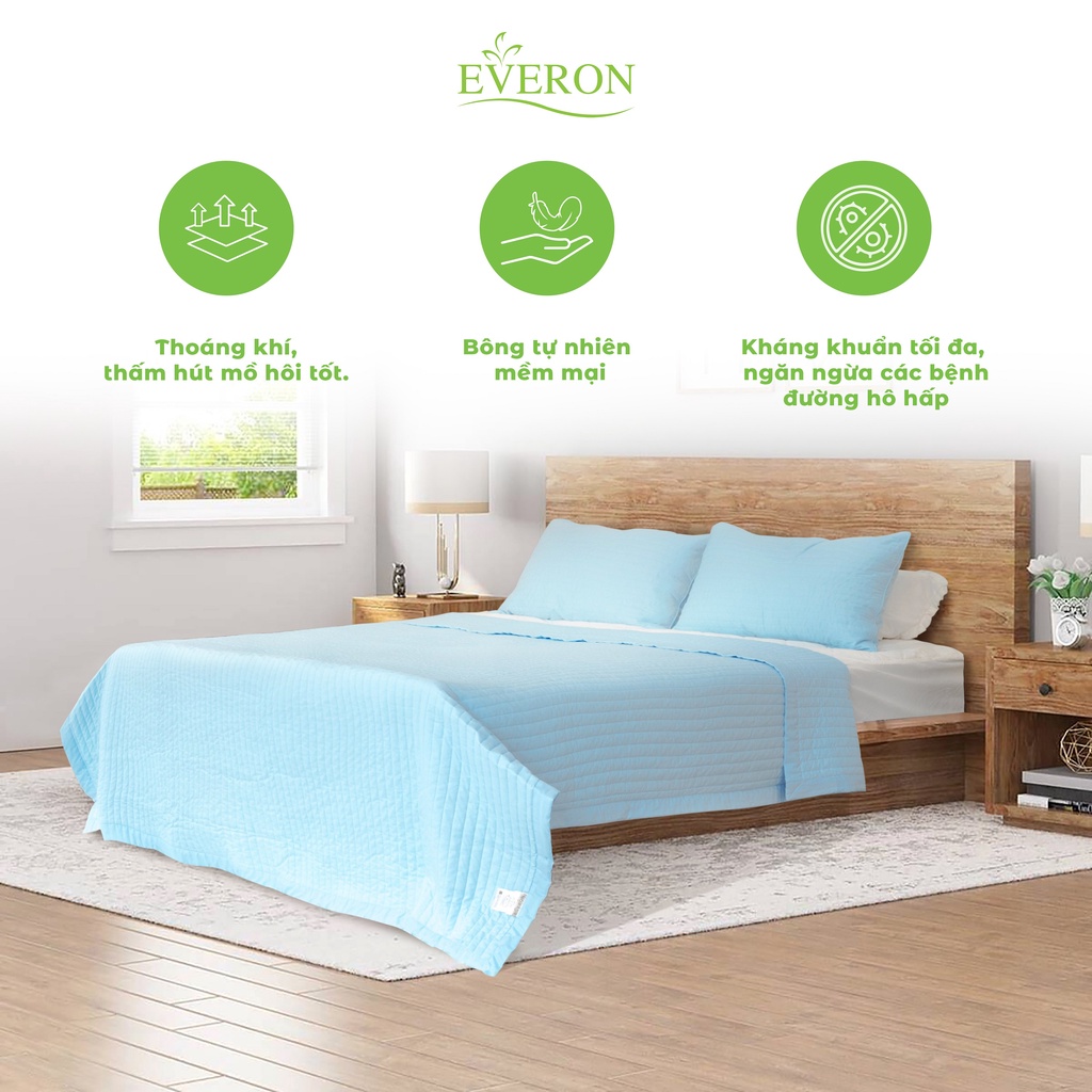 Bộ chăn hè cao cấp Everon 2 trong 1 (Mẫu mới - bộ gồm 1 chăn hè và 2 vỏ gối nằm)