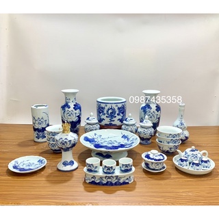 Bát sâm bát nước sen xanh ngọc (phụ kiện đồ thờ)