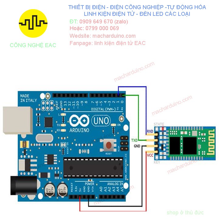 Mạch Thu Phát Bluetooth HC-06 Đã Ra Chân