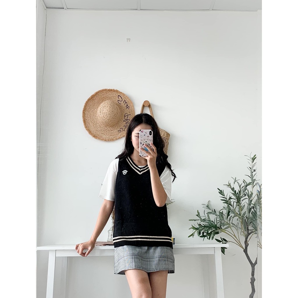 Áo gile nữ mác A , Áo khoác len nữ thời trang thu đông sinh viên công sở văn phòng du lịch | BigBuy360 - bigbuy360.vn