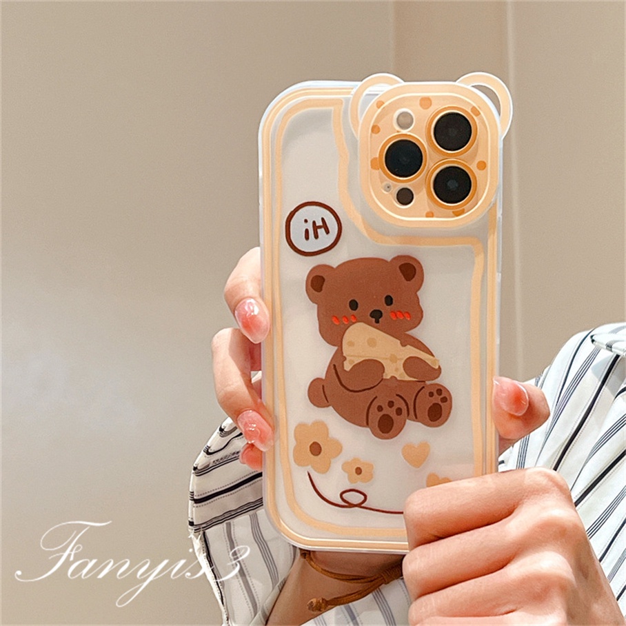 Ốp Điện Thoại Mềm In Gấu Hoạt Hình Dễ Thương Cho iPhone 14 13 12 11 Pro Max X XR Xs Max 8 7 6 6s Plus SE 2020