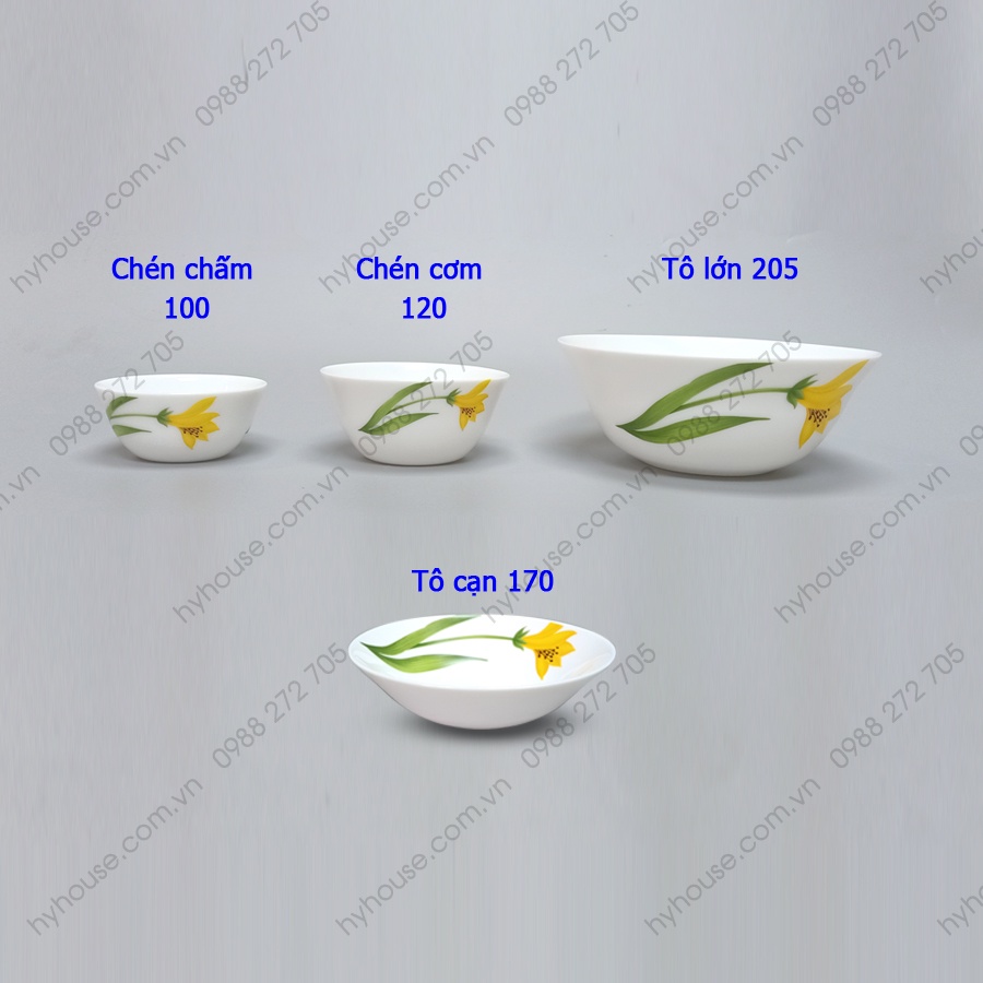 Chén cơm thủy tinh chịu nhiệt 12cm Diva LaOpala 340ml