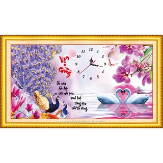 Tranh đính đá Vợ chồng công 76*45cm VS065 - tự đính