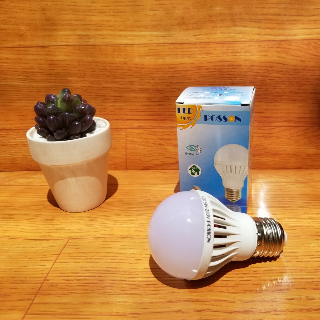 Bóng đèn Led 3w 5w bup tròn bulb tiết kiệm điện giá rẻ Posson LB-E3-5x | BigBuy360 - bigbuy360.vn