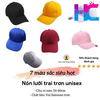 Mũ lưỡi trai đen trơn unisex - form chuẩn - Dành cho cả nam và nữ