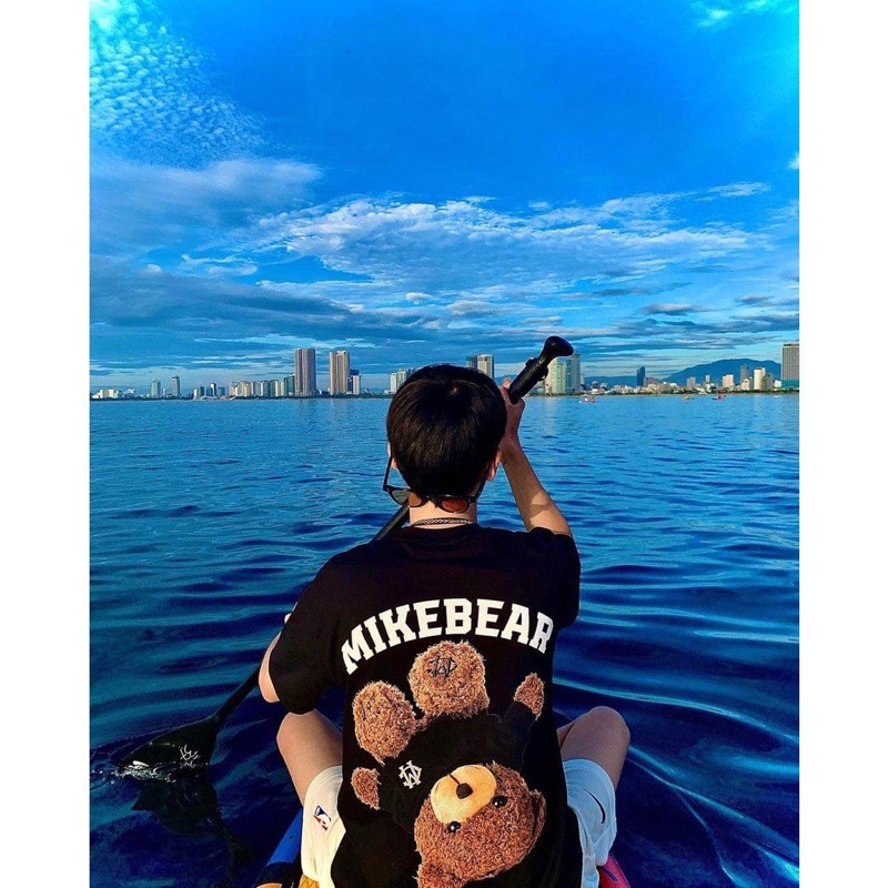 [ Full Box + Tag ] Áo thun phông Unisex Cotton 100% form rộng tay nhắn MIKEBEAR