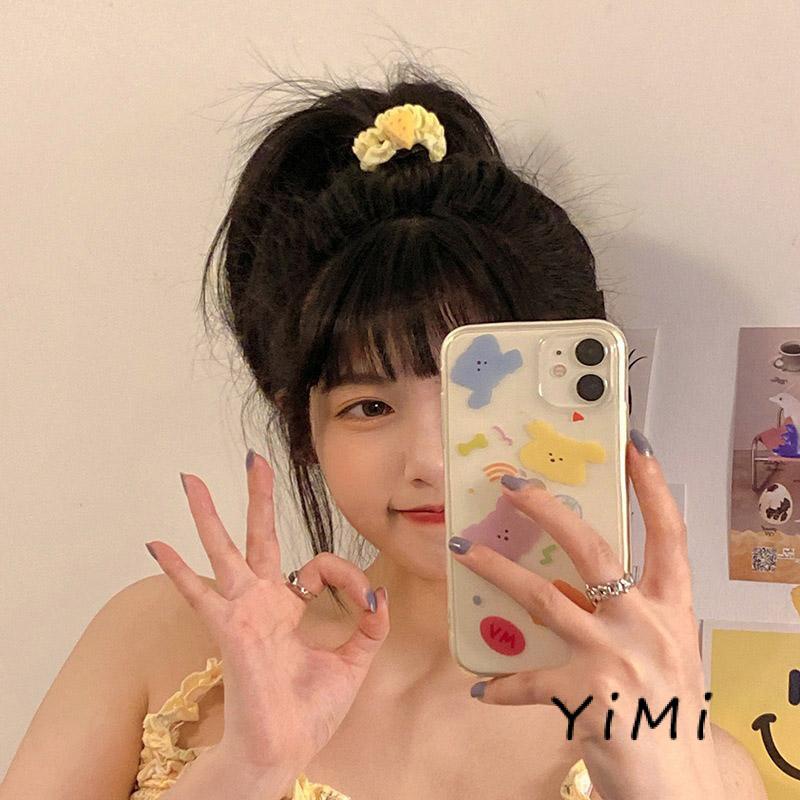 Dây Buộc Tóc Vải Ruy Băng Co Giãn Thiết Kế Đơn Giản Dễ Thương Cho Nữ