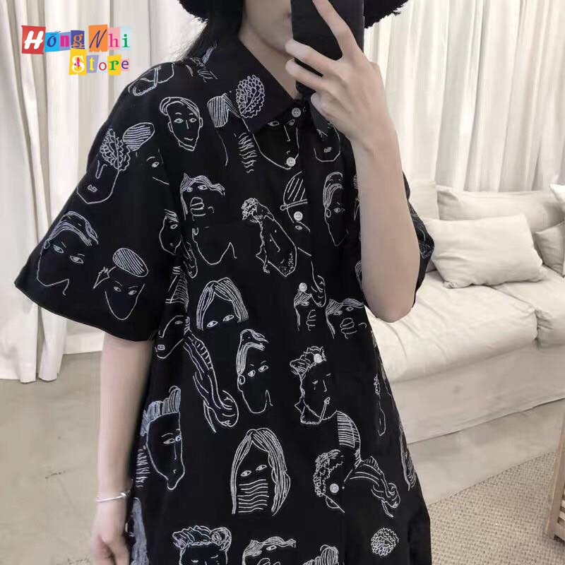 Áo Sơ Mi Hoạ Tiết Tay Lỡ Dáng Rộng, Sơ Mi Đi Biển, Sơ Mi Tay Lửng Mẫu Mới Unisex - MM