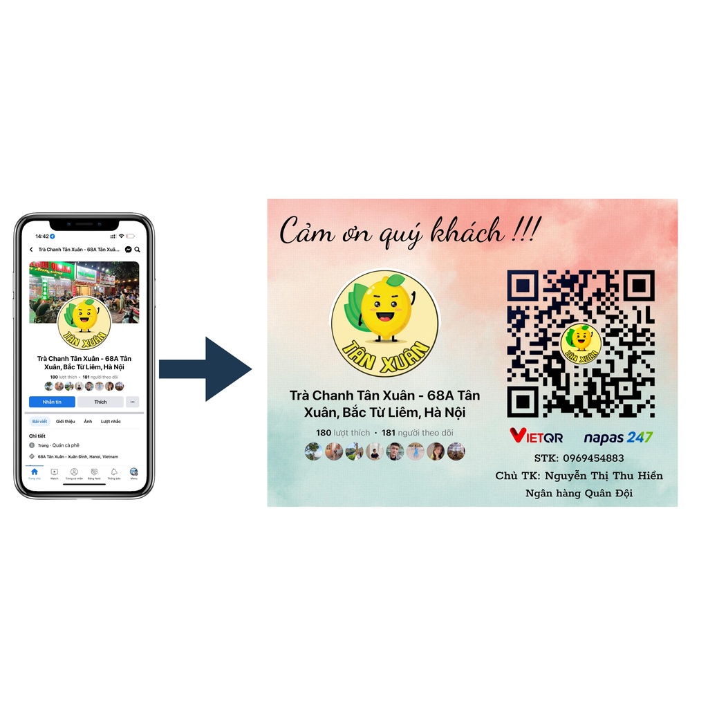 Khung in mã QR tài khoản TRÀN VIỀN FULL NỀN thiết kế theo yêu cầu
