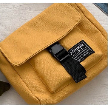 Túi đeo chéo 1 Belt mini Nam Nữ unisex FASHION vải canvas mềm, đẹp giá rẻ - Túi thời trang cá tính, trẻ trung