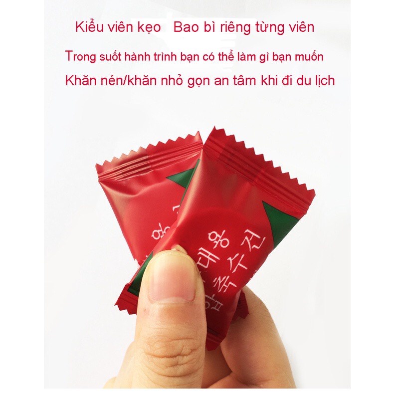 Khăn Giấy Nén Dạng Viên Kẹo Hàn Quốc , Khăn Lau Mặt Du Lịch - An Ann