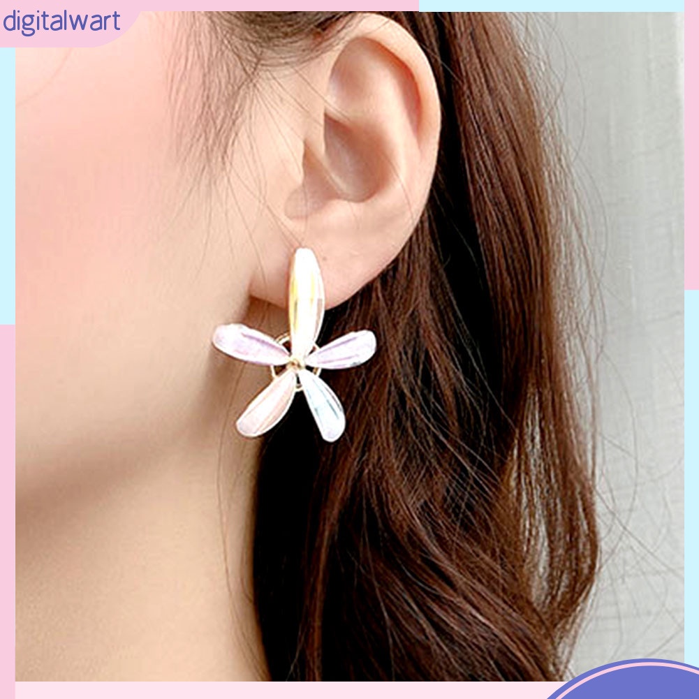 Khuyên Tai Hình Cánh Hoa Và Bướm Nhiều Màu Dành Cho Nữ