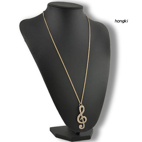 vòng cổ Hợp Kim Mặt Hình Nốt Nhạc Đính Đá Xinh Xắn