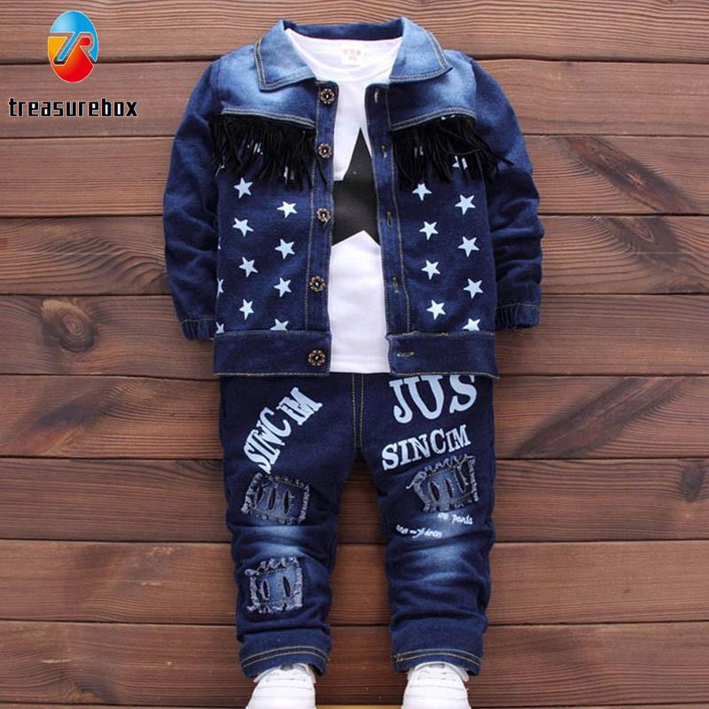 Set Áo Khoác Denim + Quần Dài Cho Bé Trai