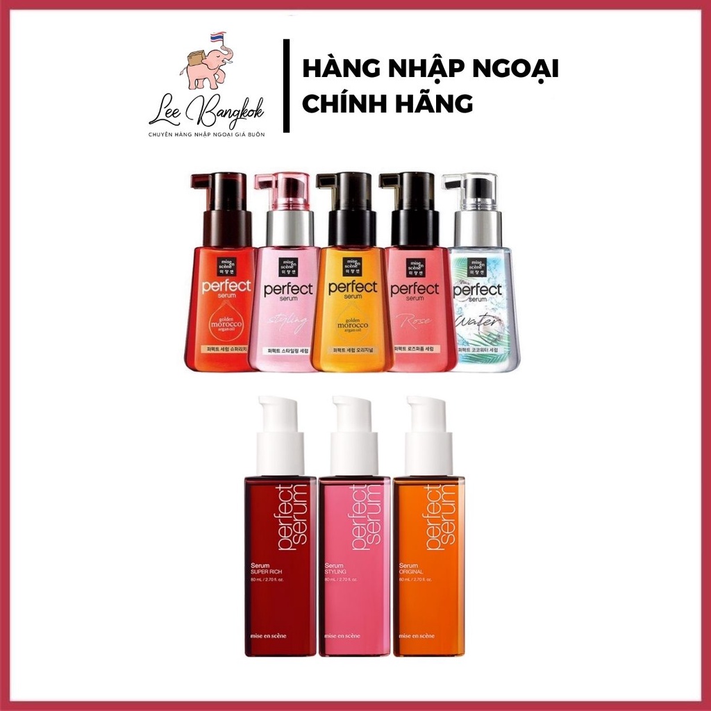 Tinh Chất, Dầu Dưỡng Tóc Mise En Scene Perfect Serum CoCoWater 80ml - Giúp Tóc Mềm Mượt, Óng Ả - Lee Bangkok