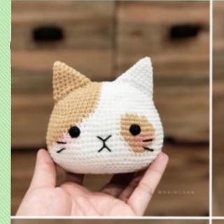 [Handmade Crochet] Móc khóa đầu mèo bằng len