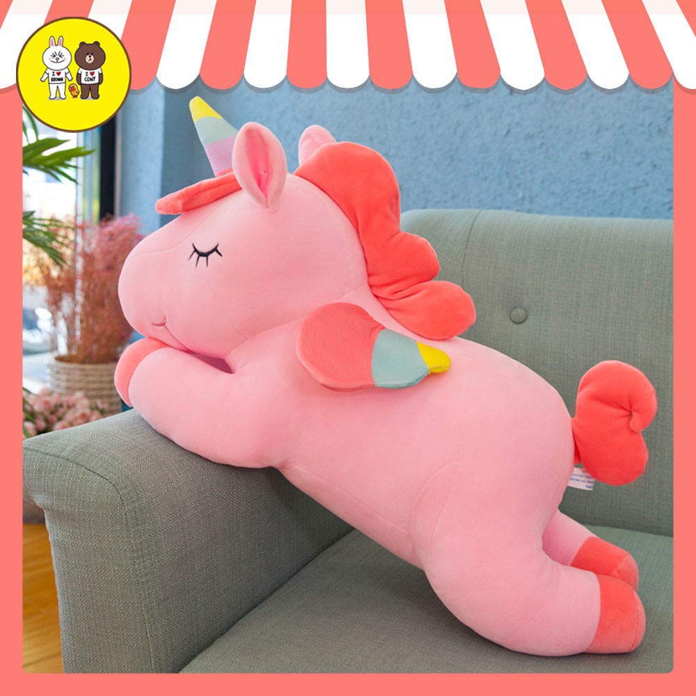 Gấu bông Kỳ Lân Unicorn hồng size lớn 1m-1m2 - Đồ chơi quà tặng Hot Trend - Gấu Bông AMI