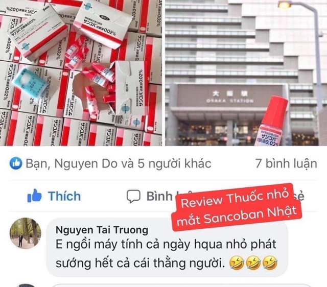 [Nội địa Nhật] Thuốc nhỏ mắt Sancoban Nhật Bản