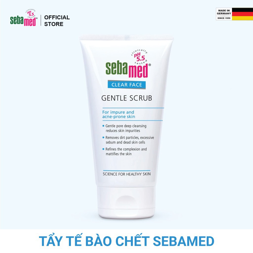 [Chính Hãng] Tẩy tế bào chết Sebamed pH5.5 Clear Face Gentle Scrub 150ml