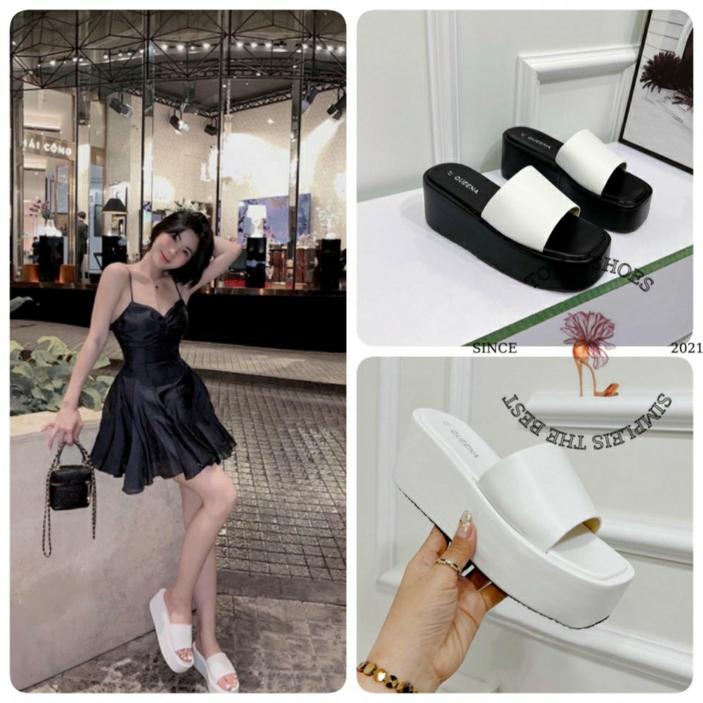 DÉP NỮ TOTIIE SHOES - DÉP XUỒNG THỜI TRANG QUAI NGANG TRƠN BẢN TO ĐẾ BẰNG HIỆN ĐẠI D2206040