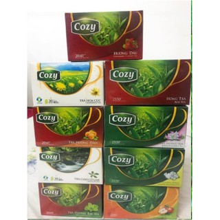  Trà cozy túi lọc đủ hương vị hương Đào Bạc hà Vải Nhài Hồng trà 