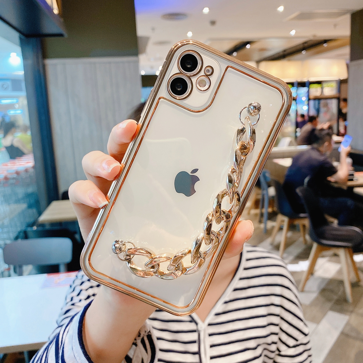 Ốp Lưng Trong Suốt Có Dây Đeo 6d Độc Đáo Cho Iphone 11 12 Pro Max 7 + / 8 Plus X / Xs Max Xr Se 2020 11 Pro Max 12 Mini